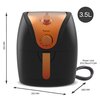 Frytkownica beztłuszczowa TURBOTRONIC TT-AF9M Czarny Air Fryer Zakres temperatury (min-max) 50 - 200 °C