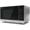 Kuchenka mikrofalowa SHARP YC-PS201AES 700W średnica 24.5 cm pojemność 20L Srebrno-czarny Wymiary (GxSxW) [cm] 32.9 x 45.5 x 27.4