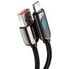 Kabel USB - USB-C BASEUS CASX020101 z wyświetlaczem LCD 66W 2 m Czarny Rodzaj Kabel
