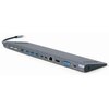 Hub GEMBIRD A-CM-COMBO9-01 USB Typu C, Pasywny