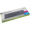Pudełko z klawiaturą bezprzewodową z touchpadem marki Tracer, z widocznym napisem: "Tracer Expert 2.4 GHz klawiatura z touchpadem wireless keyboard with touchpad". Na opakowaniu znajdują się również ikony i napisy: "Compact size", "Universal for laptop, t