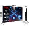Telewizor TCL 85C735 85" QLED 4K 120Hz Google TV Dolby Atmos Dolby Vision HDMI 2.1 Smart TV Tak