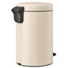 Kosz na śmieci z pedałem BRABANTIA NewIcon 149924 wyjmowane wiadro, nie przepuszcza zapachów, stal 12L Beżowy Pojemność [l] 12