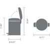 Kosz na śmieci z pedałem BRABANTIA 206849 Newicon uszczelka przeciwzapachowa, malowany 5L Niebieski Typ Pedałowy