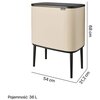 Kosz na śmieci BRABANTIA 201189 Bo Touch Bin 36L Beżowy Pojemność [l] 36