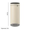 Kosz na śmieci BRABANTIA Touch Bin New 149986 30L Beżowy Pojemność [l] 30