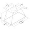 Okap AFRELLI AW-9R Prima Glass 90 Biały 639m3/h 64dB klasa B Szerokość [cm] 86.4