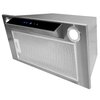Okap AFRELLI Prima Evo 60 Inox/czarne szkło 635m3/h 64dB klasa B Timer Głębokość [cm] 27