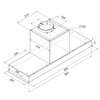 Okap AFRELLI AW-10 Piano 90 Inox/białe szklo 439m3/h 59dB klasa A Timer Poziom hałasu [dB] 59
