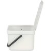 Kosz na śmieci do segregacji BRABANTIA Sort & Go 213267 otwierana pokrywa, wygodny uchwyt, plastik 6L Jasnoszary Materiał Tworzywo sztuczne