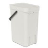 Kosz na śmieci BRABANTIA 213281 Sort & Go odchylane wieczko, do zawieszenia, tworzywo sztuczne 12L Jasnoszary Materiał Tworzywo sztuczne