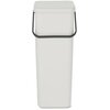Kosz na śmieci BRABANTIA 214424 Sort & Go odchylane wieczko, do zawieszenia, łatwy w czyszczeniu 40L Jasnoszary