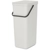 Kosz na śmieci BRABANTIA 214424 Sort & Go odchylane wieczko, do zawieszenia, łatwy w czyszczeniu 40L Jasnoszary Materiał Tworzywo sztuczne