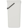 Kosz na śmieci BRABANTIA 214424 Sort & Go odchylane wieczko, do zawieszenia, łatwy w czyszczeniu 40L Jasnoszary Liczba komór 1