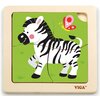 Puzzle VIGA Na podkładce: Zebra 51317 (4 elementy) Seria Puzzle na podkładce