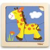 Puzzle VIGA Na podkładce: Żyrafa 51319 (4 elementy) Seria Puzzle na podkładce