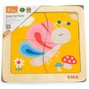 Puzzle VIGA Na podkładce: Motylek 50136 (4 elementy) Rodzaj Drewniane