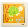 Puzzle VIGA Na podkładce Żółwiki 50143 (4 elementy) Seria Puzzle na podkładce