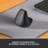 Mysz LOGITECH Lift Left Grafitowy Rozdzielczość 4000 dpi
