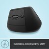 Mysz LOGITECH Lift Left Grafitowy Mysz pionowa Tak