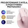 Mysz LOGITECH Lift Różowy Interfejs Bluetooth