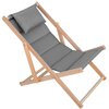 Leżak ROYOKAMP Classic Soft Stalowy Materiał Drewno