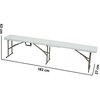 Ławka cateringowa SASKA GARDEN Bankietowa 183 x 27 x 43 cm Materiał wykonania konstrukcji Stal
