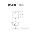 Zlewozmywak SCHOCK Quadro N-100S Onyx Typ Podwieszany
