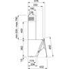 Schemat techniczny okapu kuchennego z wymiarami: szerokość 378 mm, głębokość 450 mm, wysokość regulowana od 530 mm do 790 mm. Dodatkowe wymiary to 332 mm, 180 mm, 126 mm, 400 mm, 382 mm, 15 mm, 174 mm, 206 mm i 432 mm.
