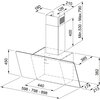 Okap FRANKE Evo FPJ 615 V WH A Białe szkło 560m3/h 69dB klasa C Głębokość [cm] 38.5