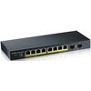 Switch ZYXEL GS1900-10HP-EU0102F Złącza RJ-45 10/100/1000 Mbps x 8 szt., SFP x 2 szt., Combo port BASE-T/SFP x 2 szt.