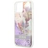 Etui GUESS Flower Liquid Glitter do Apple iPhone 13 Mini Fioletowy Typ Etui nakładka