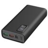 Czarny powerbank z wyświetlaczem pokazującym poziom naładowania 20%, posiada trzy porty: dwa USB oznaczone jako OUT1 i OUT2 oraz jeden port typu C oznaczony jako IN. Na obudowie widoczny jest napis "PD 22.5W".