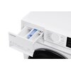 Biała pralka z otwartą szufladą na detergenty, na której widnieje napis "TOSHIBA" oraz "ORIGIN INVERTER 7.0kg TW-BL80A2PL". Obok znajduje się panel sterowania z pokrętłem i przyciskami, a także widoczne są napisy takie jak "Bawełna", "Syntetyki", "Pranie 