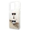 Etui KARL LAGERFELD Liquid Glitter Karl & Choupette do Apple iPhone 13 Pro Max Złoty Typ Etui nakładka
