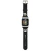 Pasek KARL LAGERFELD Karl & Choupette Heads do Apple Watch (42/44/45mm) Czarny Materiał Silikon