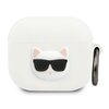 Etui na słuchawki KARL LAGERFELD Silicone Choupette do Apple AirPods 3 Biały