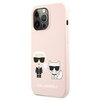 Etui KARL LAGERFELD Silicone Ikonik Karl & Choupette MagSafe do Apple IPhone 13 Pro Jasnoróżowy Seria telefonu iPhone