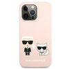 Etui KARL LAGERFELD Silicone Ikonik Karl & Choupette MagSafe do Apple IPhone 13 Pro Jasnoróżowy Model telefonu iPhone 13 Pro