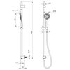 Zestaw prysznicowy natynkowy DEANTE Arnika NQA D61K Titanium Bateria termostatyczna Nie