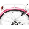 Rower młodzieżowy INDIANA Moena 24 cali dla dziewczynki Biało-różowy Wiek 10 lat