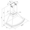 Okap AFRELLI AW-3 Regio 90 Biały 428m3/h 65dB klasa D Szerokość [cm] 90