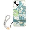 Etui GUESS Flower Strap do Apple iPhone 13 Mini Zielony