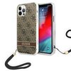 Etui GUESS 4G 4G Print Strap do Apple iPhone 12/12 Pro Brązowy