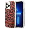 Etui GUESS Leopard Electro Stripe do Apple iPhone 13 Pro Czerwony Seria telefonu iPhone