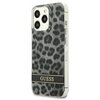 Etui GUESS Leopard Electro Stripe do Apple iPhone 13 Pro Szary