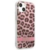Etui GUESS Leopard Electro Stripe do Apple iPhone 13 Mini Różowy Dominujący kolor Różowy