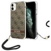 Etui GUESS 4G Print Cord do Apple iPhone 11 Brązowy