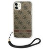 Etui GUESS 4G Print Cord do Apple iPhone 11 Brązowy Model telefonu iPhone 11