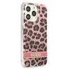 Etui GUESS Leopard Electro Stripe do Apple iPhone 13 Pro Różowy Dominujący kolor Różowy